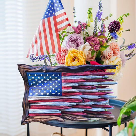 Patriot’s Legacy: Artisan 3D Wooden American Flag Wall Art – WoodyKitchenware
