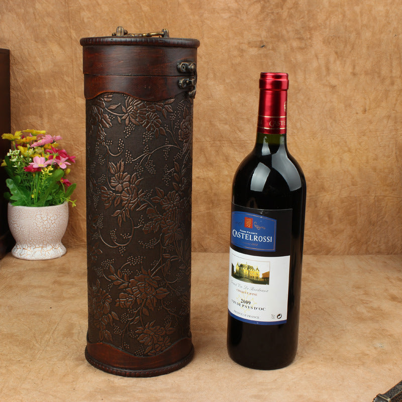 Packaging Wine Cylinder Wine - Premium Wood by Woody Kitchenware