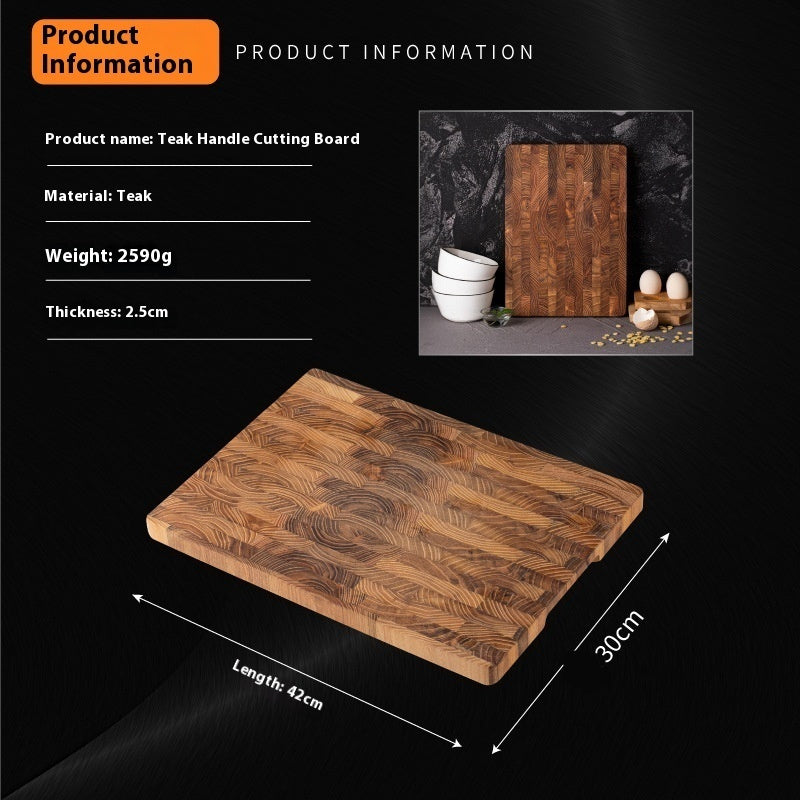 Thick Solid Wood Chopping Board - Durable & Heavy-Duty for Home