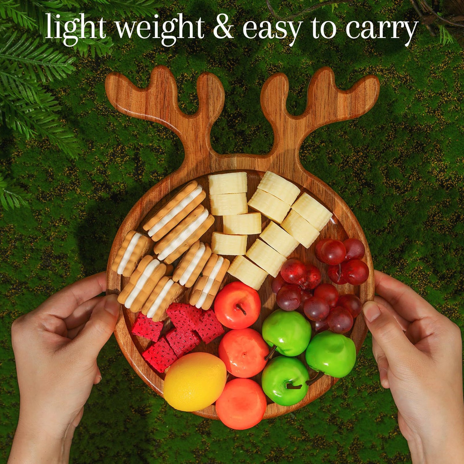 Christmas Wooden Tray With Tray - Premium Wood by Woody Kitchenware