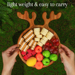 Christmas Wooden Tray: Festive Antler Serving Plate | Woody's Rituals