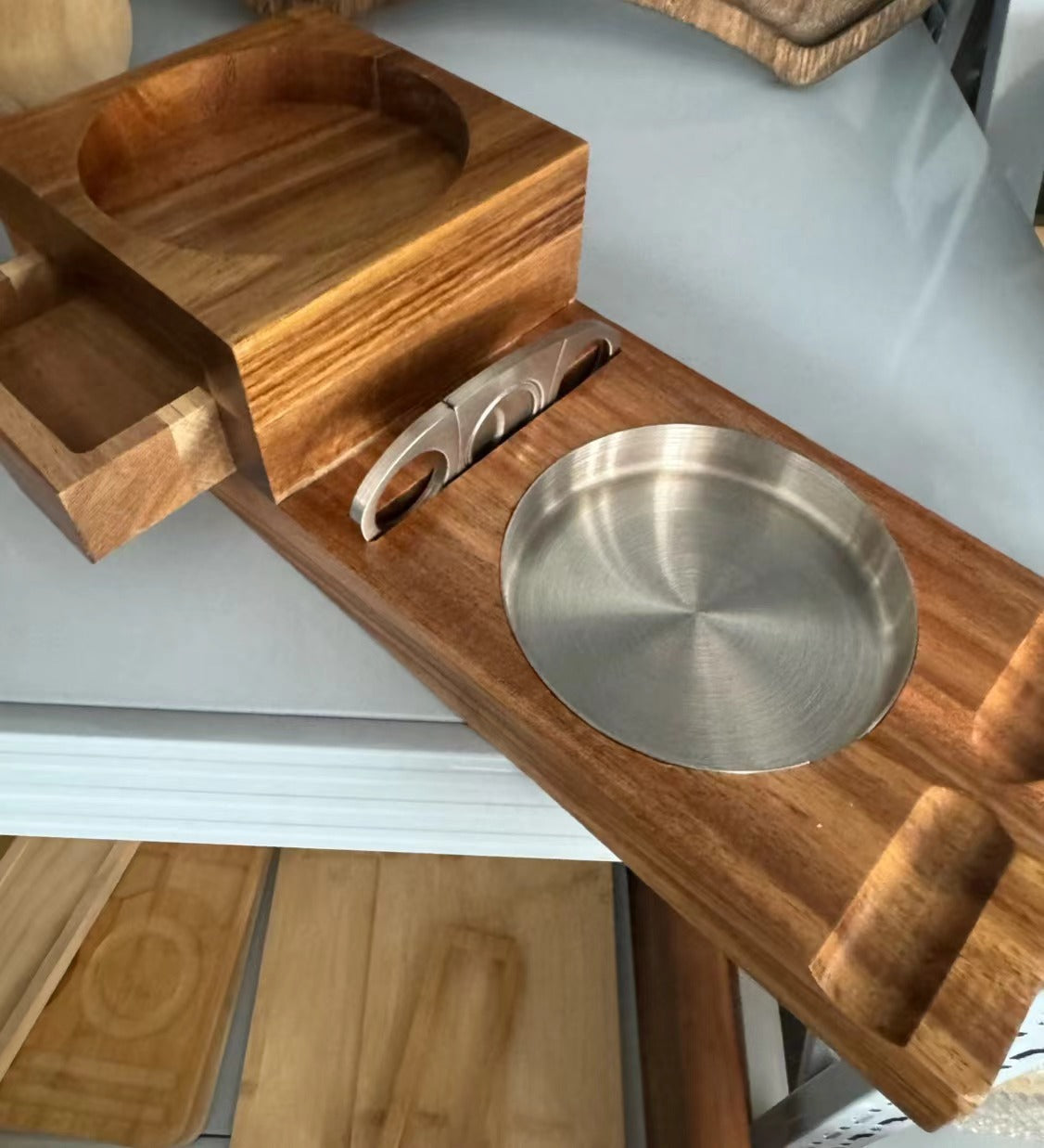 Solid Wood Cigar Ashtray - Premium Wood by Woody Kitchenware