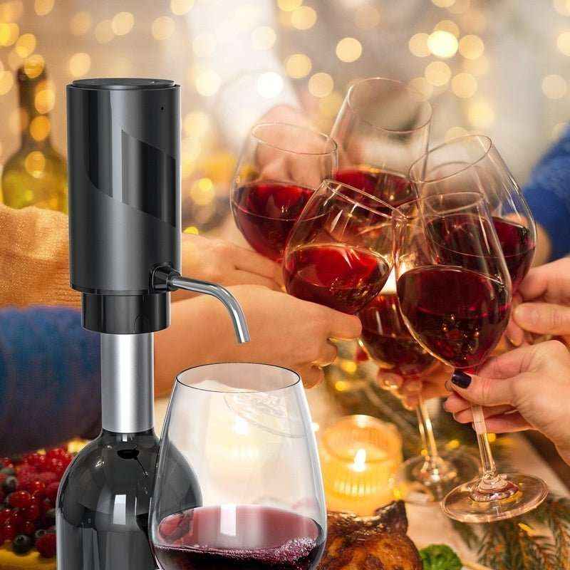 Electric Wine Aerator & Decanter Pump Dispenser – One-Touch Wine Aeration for Effortless Enjoyment