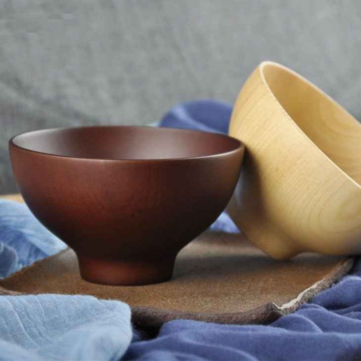 Elegant Japanese Jujube Wood Bowl – Perfect for Rice, Soup & Snacks