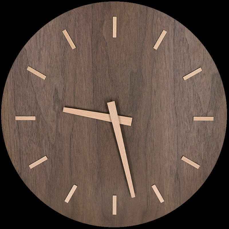 Elegant Nordic Minimalist Wooden Wall Clock – Silent, Round Design for Living Room & Office Decor