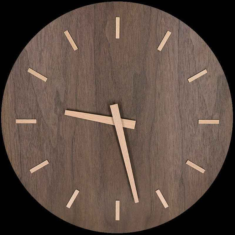 Elegant Nordic Minimalist Wooden Wall Clock – Silent, Round Design for Living Room & Office Decor