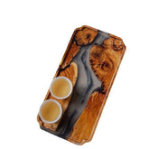 Epoxy-Enhanced Dry Rectangular Wooden Tray – Elegant Bamboo & Resin Tea Tray
