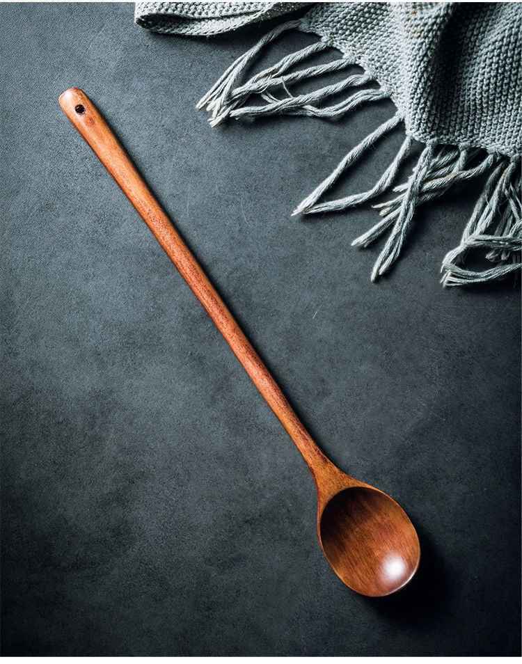 Extra-Long Wooden Cooking Spoon – Ideal for Deep Pots & Stirring