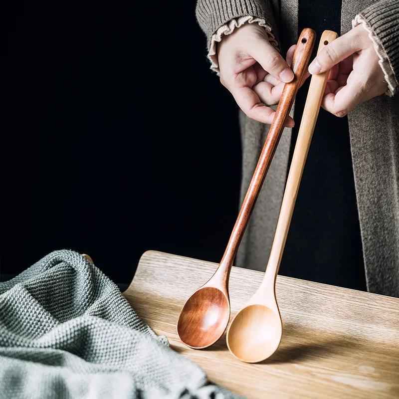 Extra-Long Wooden Cooking Spoon – Ideal for Deep Pots & Stirring