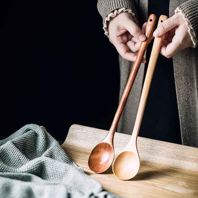 Extra-Long Wooden Cooking Spoon – Ideal for Deep Pots & Stirring