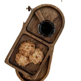 rustic paulownia wooden tray for home decor and serving