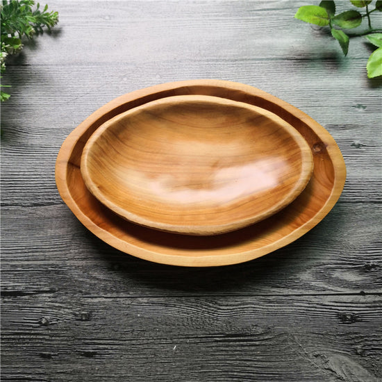 Nature’s Canvas: Artisan Oval Wooden Serving Platter – WoodyKitchenware