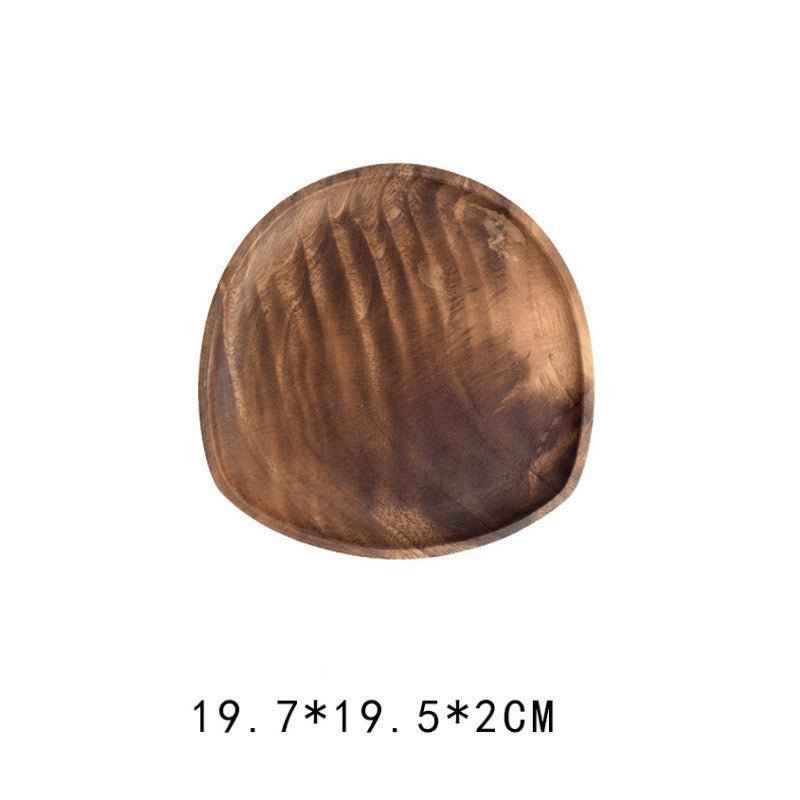 Handcrafted Black Walnut Irregular Serving Tray – Ideal for Sushi, Tea, Fruits, and Snacks