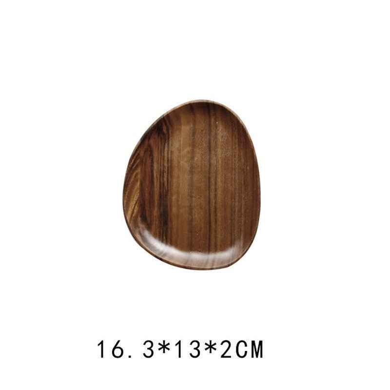 Handcrafted Black Walnut Irregular Serving Tray – Ideal for Sushi, Tea, Fruits, and Snacks