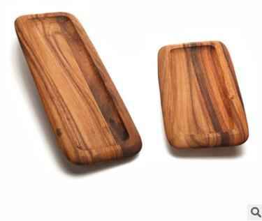 Handcrafted Log Wooden Tray Dinner Plate