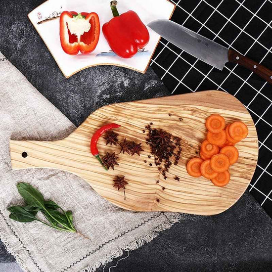 Handcrafted Olive Wood Irregular Cutting Board – Unique & Functional