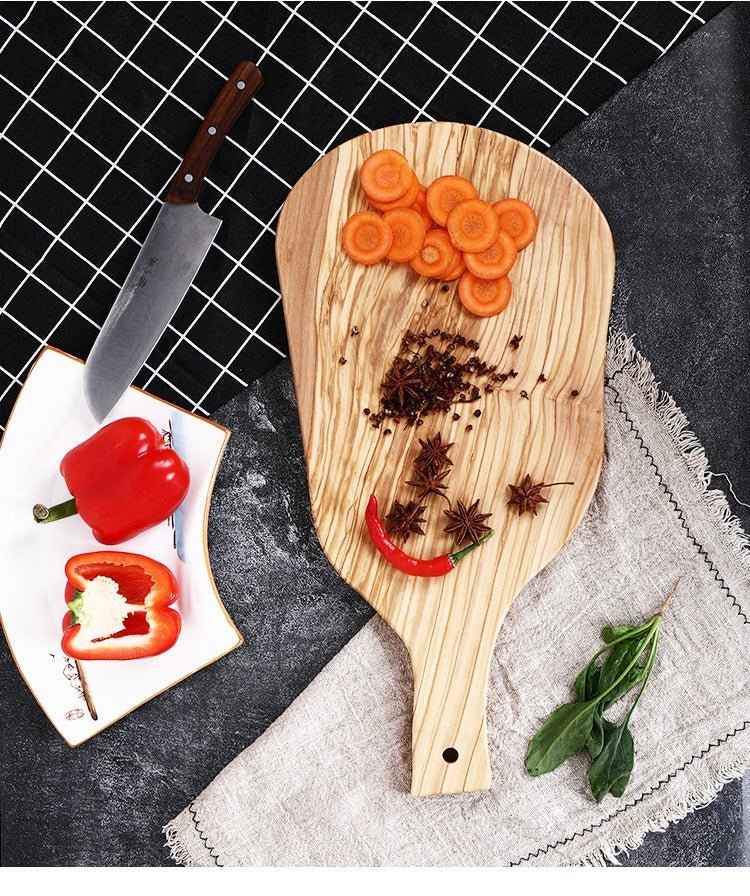 Handcrafted Olive Wood Irregular Cutting Board – Unique & Functional