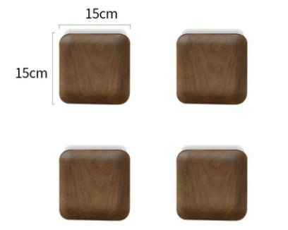 Japanese-Style Black Walnut Wooden Plate – Elegant Breakfast & Snack Tray