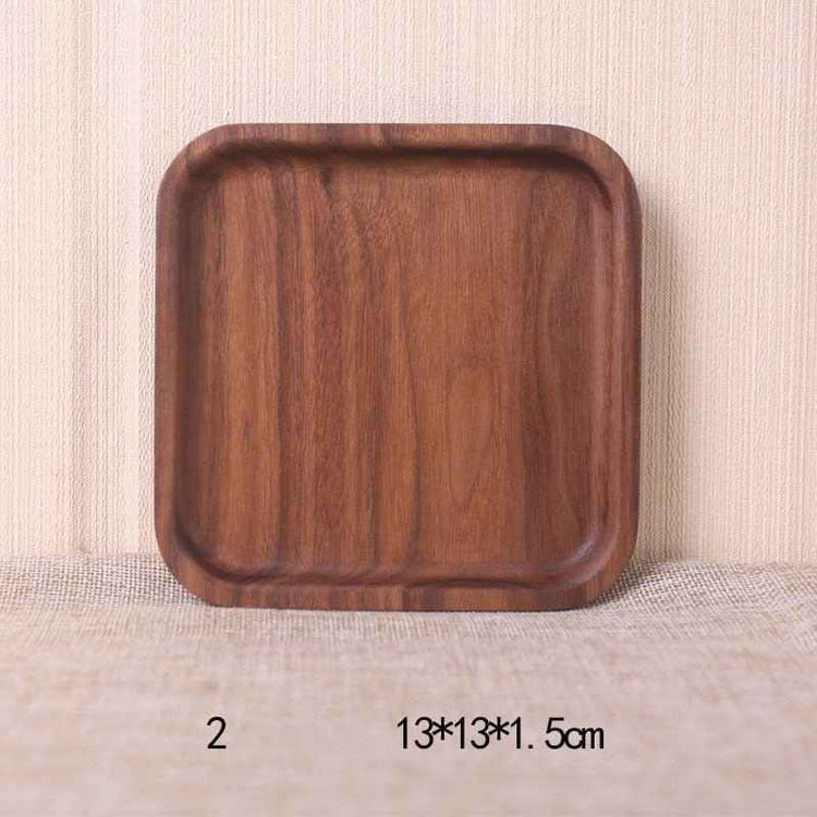Japanese Style Wooden Black Walnut Rectangular Dinner Plate – Elegant & Durable