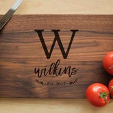 Personalized Walnut Wooden Cutting Board – Custom Engraved Kitchen Essential