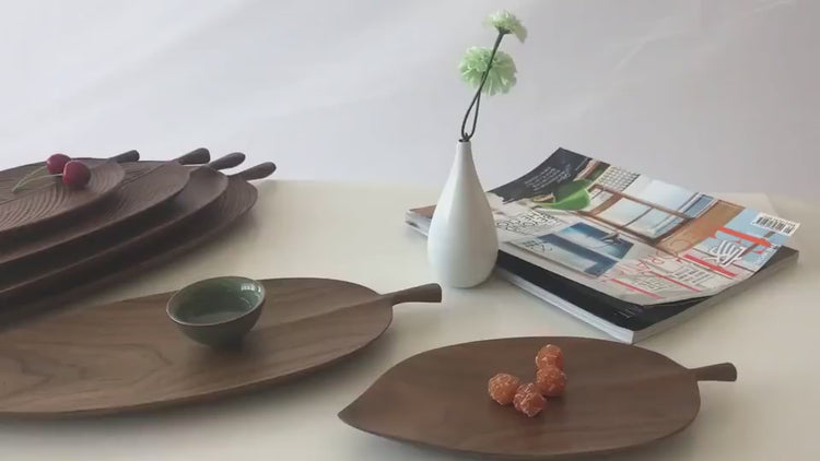 Original Handmade Wooden Dim Sum Snack Fruit Leaf 