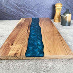 Resin Wood Cutting Board: Epoxy Art Block (Woody'Rituals by WoodyKitchenware)