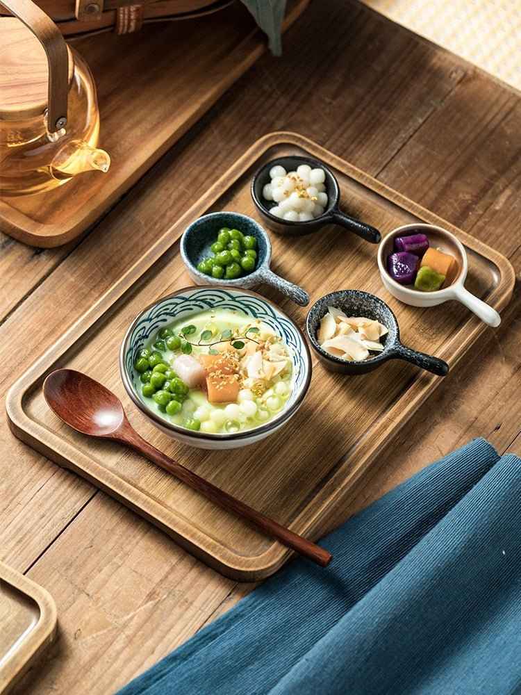 Restaurant Commercial Retro Wooden Rectangular Tray – Timeless Elegance for Your Table