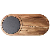 Rustic Rectangular Wooden Serving Tray – Ideal for Sushi, Pastries, Desserts & Steaks
