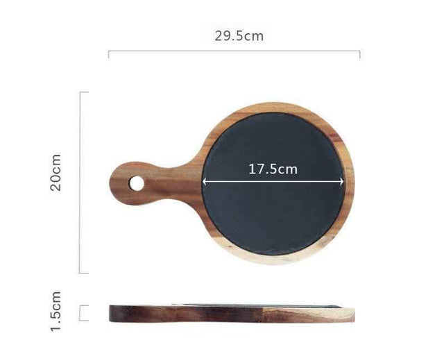 Rustic Rectangular Wooden Serving Tray – Ideal for Sushi, Pastries, Desserts & Steaks