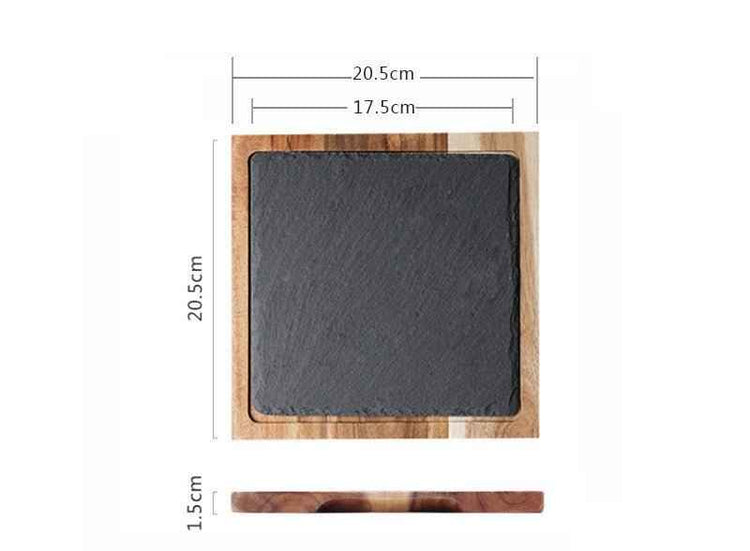 Rustic Rectangular Wooden Serving Tray – Ideal for Sushi, Pastries, Desserts & Steaks