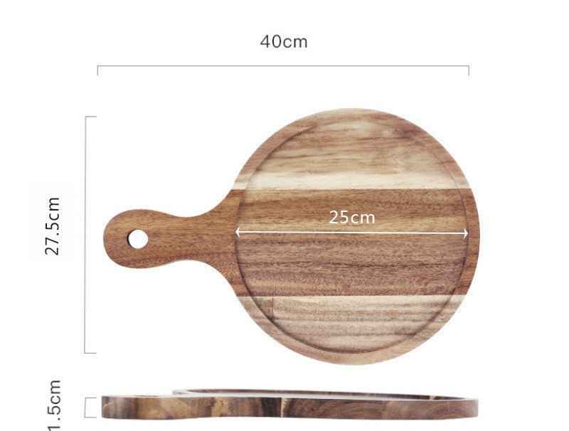 Rustic Rectangular Wooden Serving Tray – Ideal for Sushi, Pastries, Desserts & Steaks