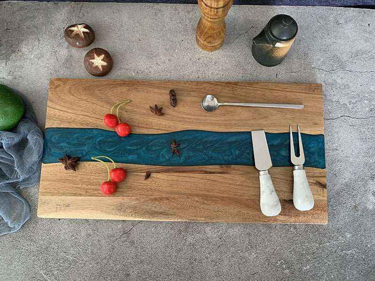 🌿 Solid Head Resin Chopping Board – Acacia Mangium