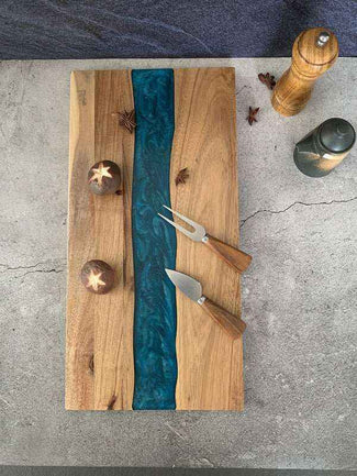 🌿 Solid Head Resin Chopping Board – Acacia Mangium