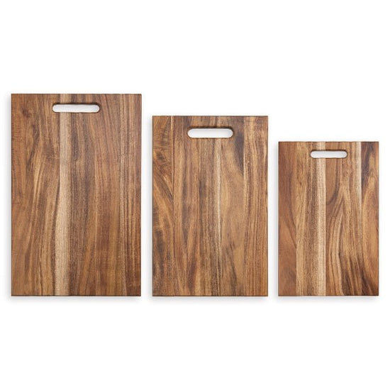 Square Acacia Mangium Cutting Board Large Steak & Rustic Kitchen Gift.