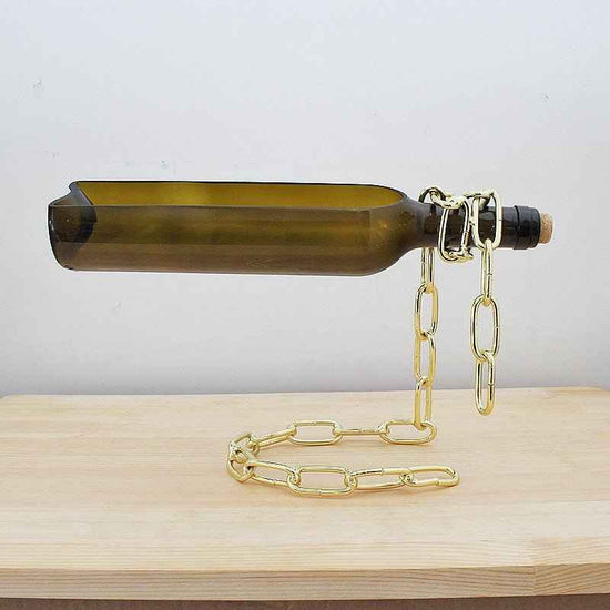 Suspended Wine Bottle Decoration – Elegant Hanging Display
