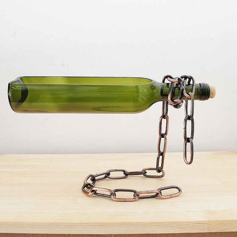 Suspended Wine Bottle Decoration – Elegant Hanging Display