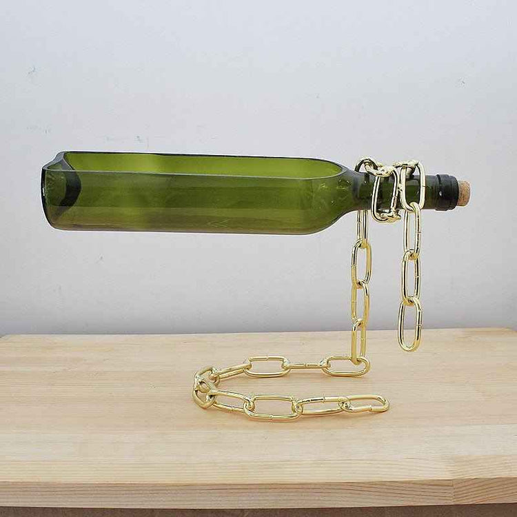 Suspended Wine Bottle Decoration – Elegant Hanging Display