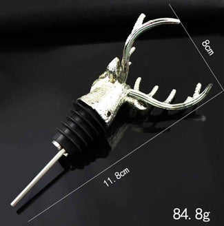 Wine Pourer and Stopper – Deer Stag Head Design