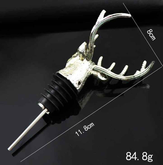 Wine Pourer and Stopper – Deer Stag Head Design