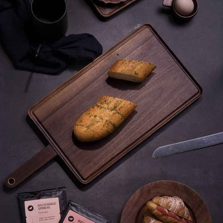 Wooden Chopping Board with Groove – Bread Board with Juice Channel