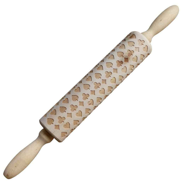 Wooden Christmas Poker Printing Rolling Pin – Add a Touch of Festive Fun to Your Baking