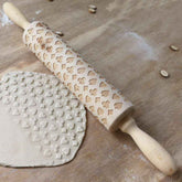 Wooden Christmas Poker Printing Rolling Pin – Add a Touch of Festive Fun to Your Baking