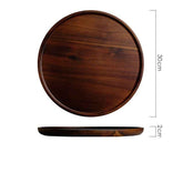Wooden Circular Japanese Storage Cake Tray – Elegant Round Wooden Cake Stand
