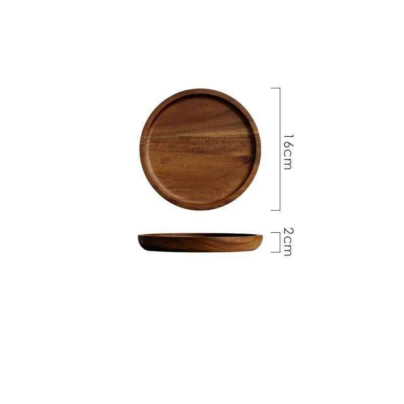 Wooden Circular Japanese Storage Cake Tray – Elegant Round Wooden Cake Stand