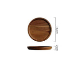 Wooden Circular Japanese Storage Cake Tray – Elegant Round Wooden Cake Stand