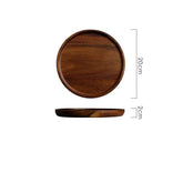 Wooden Circular Japanese Storage Cake Tray – Elegant Round Wooden Cake Stand