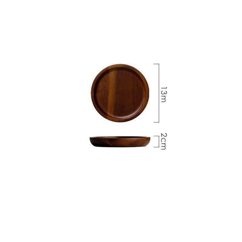 Wooden Circular Japanese Storage Cake Tray – Elegant Round Wooden Cake Stand