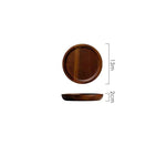 Wooden Serving Plate: Circular Japanese Cake Tray by Woody's Rituals