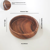 wooden fruit bowl for counter