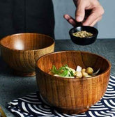 Wooden Japanese-Style Rice & Soup Bowl – Warm, Versatile & Eco-Chic